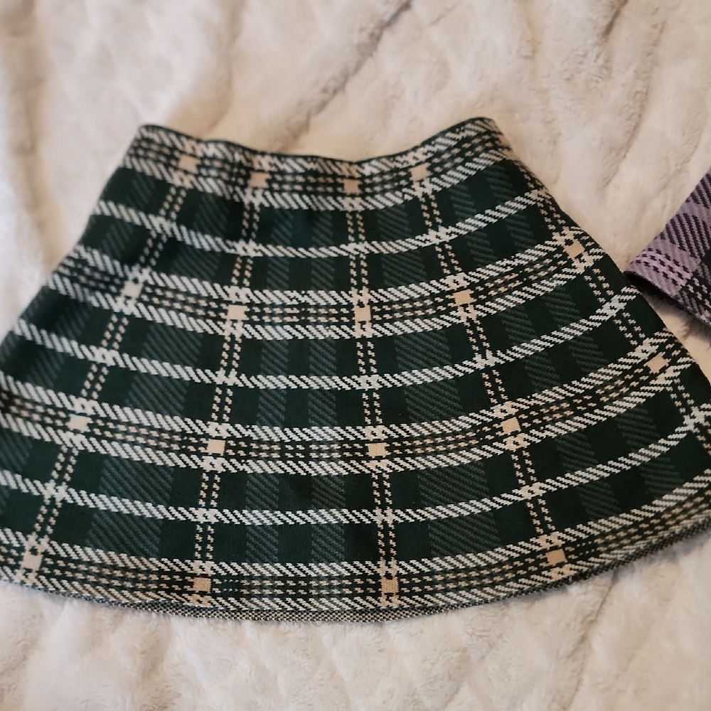 Green A-Line Mini Skirt for Casual Wear